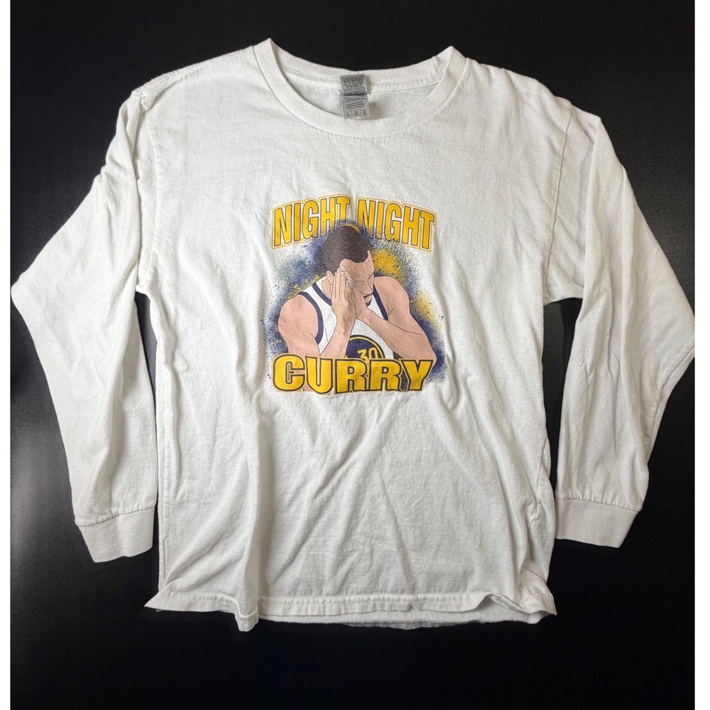 Gildan Kids Stephen Curry Night Night Long Sleeve Graphic T-Shirt White L K13